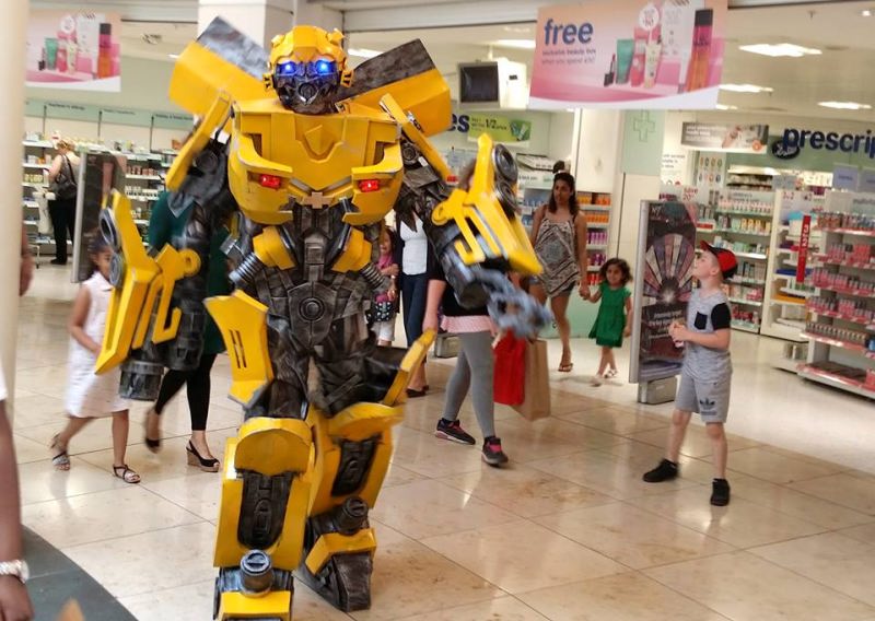 bumblebee where can i hire bumblebee where can I hire the transformers realisitc transformers for hire