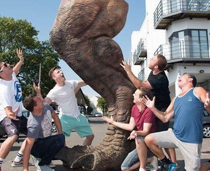 jurassic park t-rex for sale hire unique art sculpture unique event hire hire a gorilla for tv film events