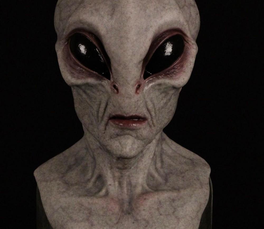 hire an alien costume hire a grey alien mask hire a realistic alien