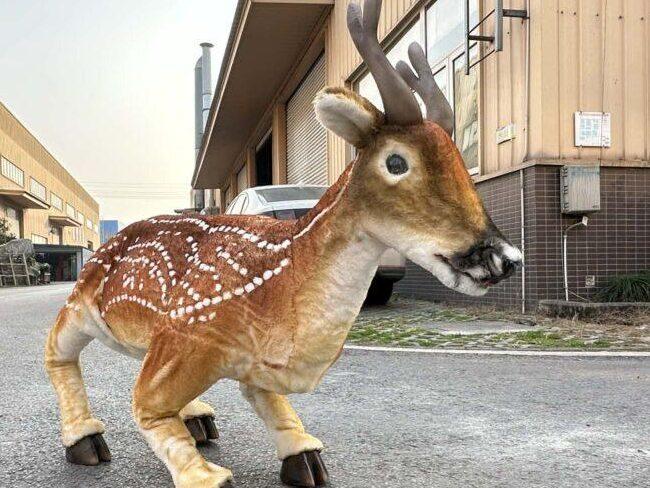 Hire a baby reindeer hire robot reindeer hyperrealistic reindeer Christmas event things to do christmas entertainment amazing lifelike
