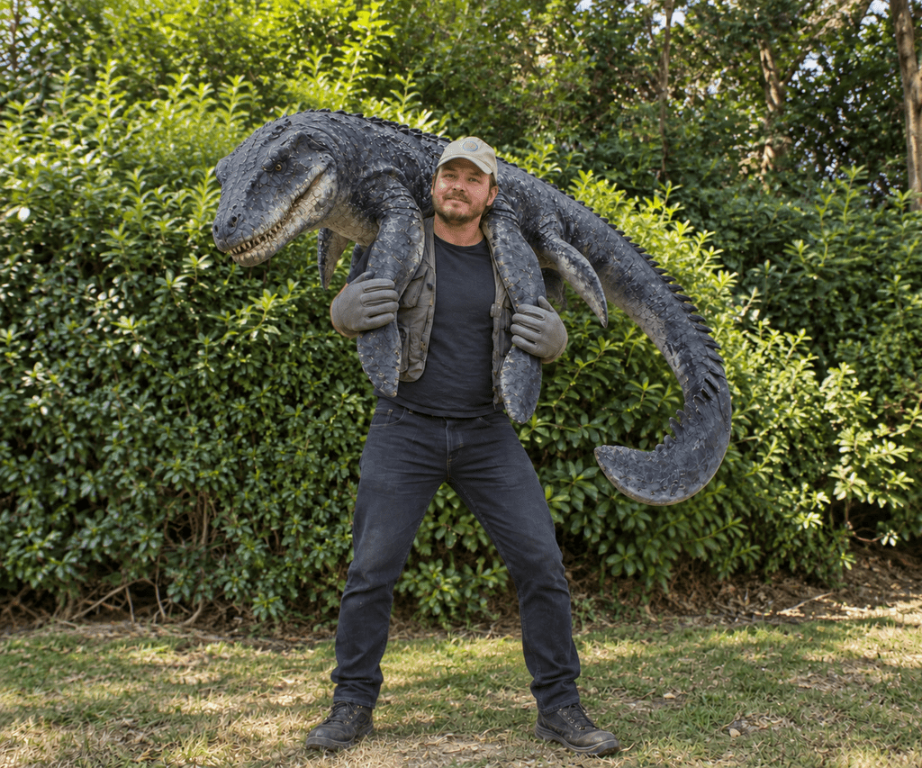 hire a mosasaurus hire tanto the dinosaur hire a swimming dinosaur unique dinosaur hire